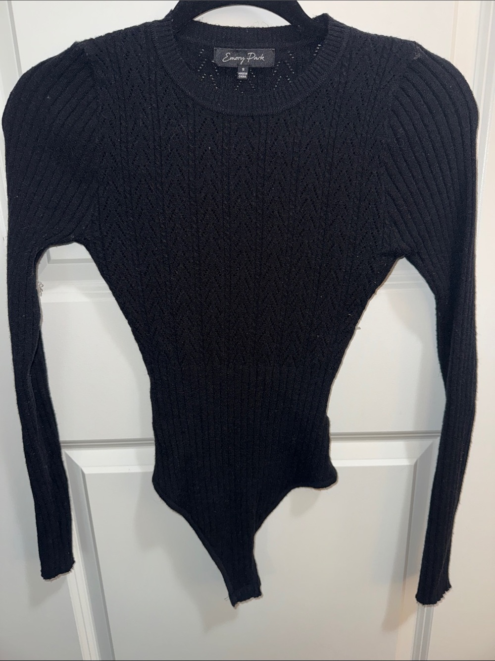 Black Emery Park Knitted Bodysuit